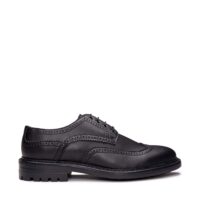 Argi Black vegan wingtip brogue