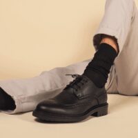 Argi Black vegan wingtip brogue - Afbeelding 2