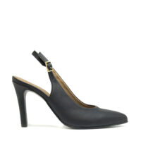 Capela Zwart - Open rug schoen