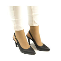 Capela Zwart - Open rug schoen - Afbeelding 2