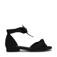 Chiara Zwarte platte vegan sandalen
