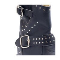 Gabri - Zwarte bikerlaars met metalen klinknagels - Afbeelding 4