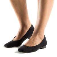 Louise Black vegan ballerina met vierkante neus - Afbeelding 3