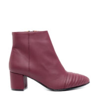 Marta Bordeaux - Enkellaars met blokhak