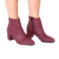 Marta Bordeaux - Enkellaars met blokhak - Afbeelding 2