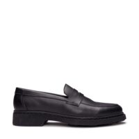 Sebas Zwarte vegan penny loafer