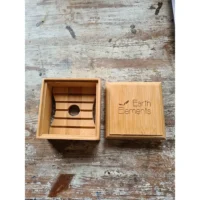 Bamboo Soap Dish with lid - Afbeelding 3