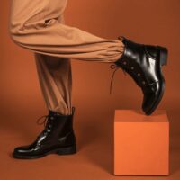 Melany zwarte vegan enkellaars met veters - Afbeelding 5