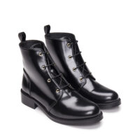 Melany zwarte vegan enkellaars met veters - Afbeelding 2