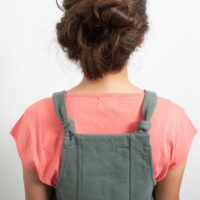 Jurk – Tuinrok – gerecycled katoen – Leger groenº - Afbeelding 5