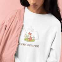 Be kind to every kind – Organic Unisex Sweatshirt - Afbeelding 2