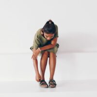 Jurk – gerecyclede linnen blend – army - Afbeelding 3