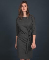 Jurk – gerecyclede sweatshirt stof – grijs melangeº - Afbeelding 3