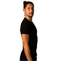 2 x T-shirt Basic – Biologisch katoen – zwart – O – hals - Afbeelding 2