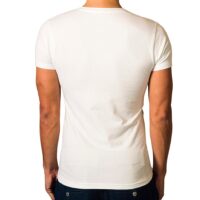 2 x T-shirt Basic – Biologisch katoen – wit – V – hals - Afbeelding 3