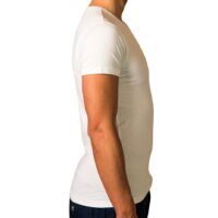 2 x T-shirt Basic – Biologisch katoen – wit – V – hals - Afbeelding 2