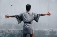 Kimono – barong – grijs - Afbeelding 4