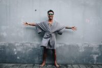 Kimono – barong – grijs - Afbeelding 3