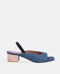Ananas Bleu Peep Toe