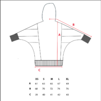 AMY – hoody zwart – gemaakt van biologisch katoen – zwart, wit, roze - Afbeelding 6