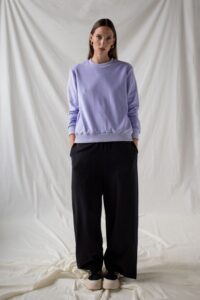 June Velour Sweatshirt in Lilac