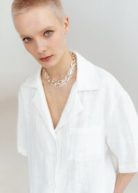 Kalila Linen Shirt in White - Afbeelding 4