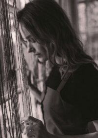 LUCA dress in olive green linen - Afbeelding 4