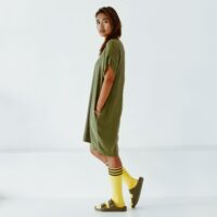 Jurk – gerecyclede linnen blend – army - Afbeelding 6