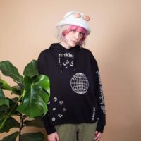 Earthling – Crop Hoodie – Black - Afbeelding 3