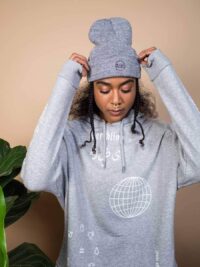 Earthling – Crop Hoodie – Heather Grey - Afbeelding 4