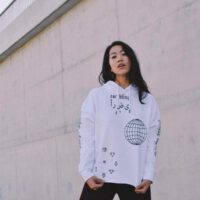 Earthling – Crop Hoodie – White - Afbeelding 6