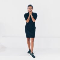 Jurk – biologisch katoen – zwart - Afbeelding 3