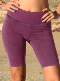 Essential Biker Shorts – Organic Cotton Tie Dye Violet
