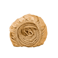 Bamboe hoeslaken okergeel 180 x 200 x 30 cm