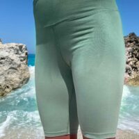 Essential Biker Shorts – Organic Cotton Gradient Green