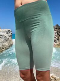 Essential Biker Shorts – Organic Cotton Gradient Green