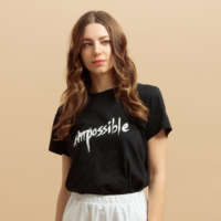 Camiseta negro IMPOSSIBLE