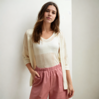 Cardigan blanco LAVANDER