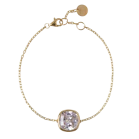 Pretty Cushion | Bracelet | Goud Zirkonia