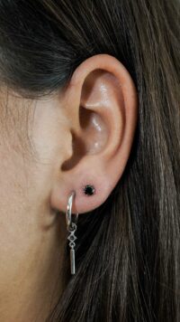 It’s a Stone Thing | Earstud Small | Zilver Zirkoon - Afbeelding 2