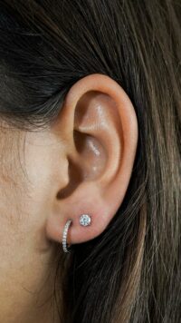 It’s a Stone Thing | Earstud Small | Zilver Zirkonia - Afbeelding 2