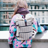 Basanti Stripe Backpack | Organic Hemp and Cotton