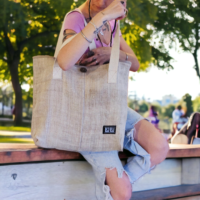 Juthi XL Tote Bag | Organic Hemp - Afbeelding 2