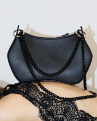 Noir BHMA Bag of grape-based vegan leather - Afbeelding 6