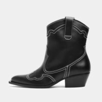 Stitchy cowboy boots black