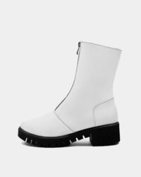 Cyber Boots White cactus leather ankle boots