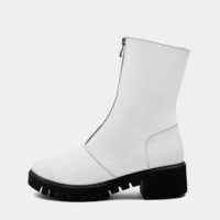 Cyber Boots White cactus leather ankle boots