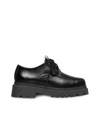 Sienna Squared Derbs Black made of Vegea grape leather - Afbeelding 2