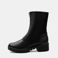 Cyber Boots Black cactus leather ankle boots
