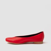 Pumps Red vegan ballerinas made of vegan grape leather Vegea